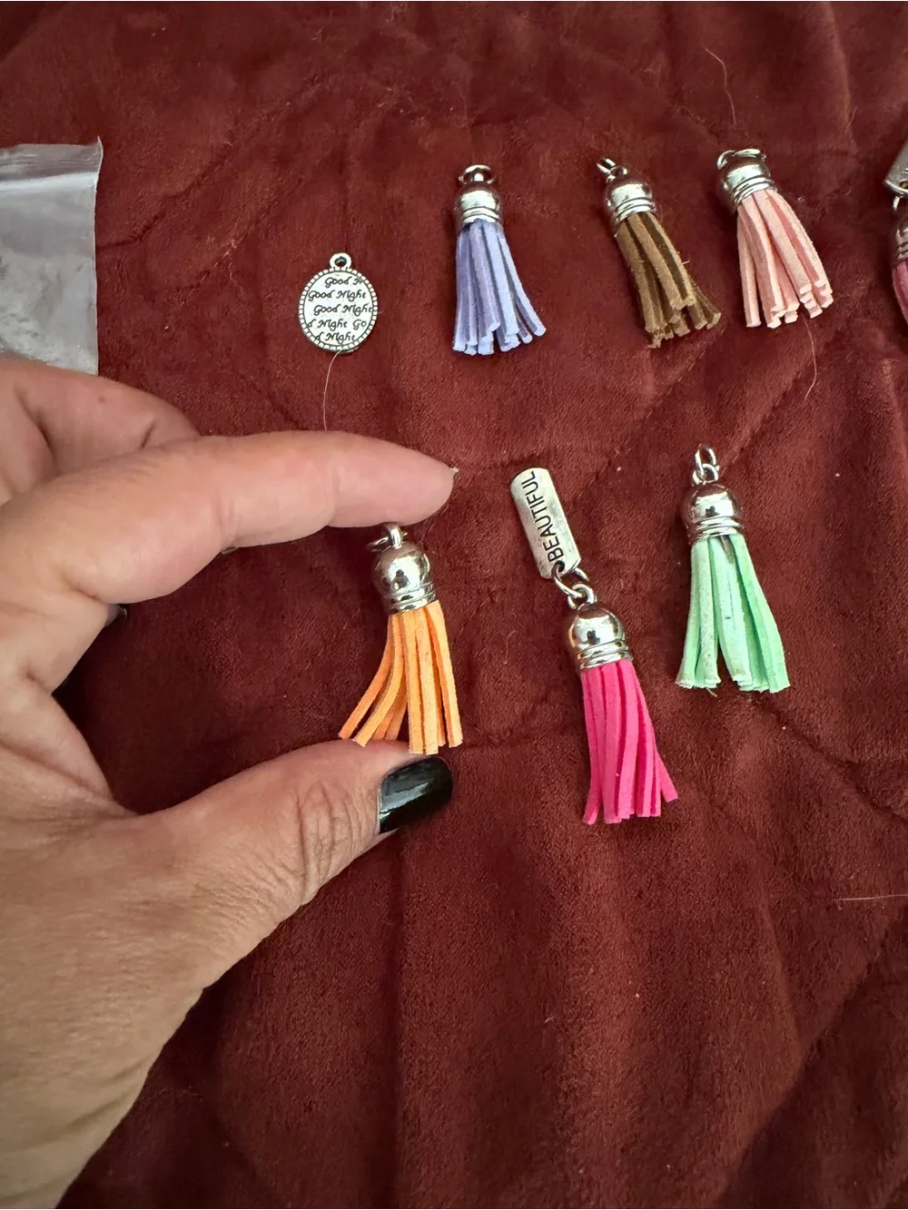 Mini Tassel Charms Set – Assorted Pastel & Bright Colors